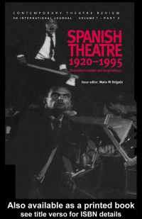 Cover image: Spanish Theatre 1920-1995 1st edition 9789057020995