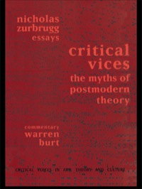 Imagen de portada: Critical Vices 1st edition 9789057010620
