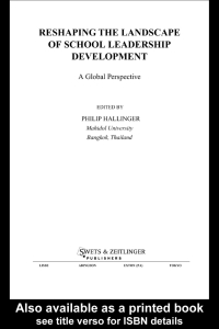 Immagine di copertina: Reshaping the Landscape of School Leadership Development 1st edition 9789026519376