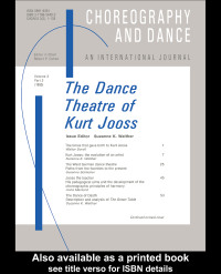 Imagen de portada: The Dance Theatre of Kurt Jooss 1st edition 9783718654482