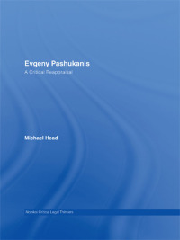 Cover image: Evgeny Pashukanis 1st edition 9781904385769
