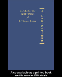 Imagen de portada: Collected Writings of J. Thomas Rimer 1st edition 9781903350164