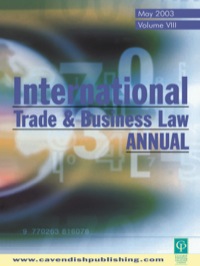 Imagen de portada: International Trade and Business Law Review 1st edition 9781876905156