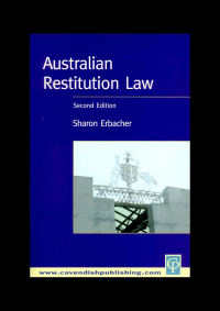 Imagen de portada: Australian Restitution Law 1st edition 9781138150720
