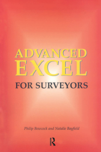 Imagen de portada: Advanced Excel for Surveyors 1st edition 9780728204133