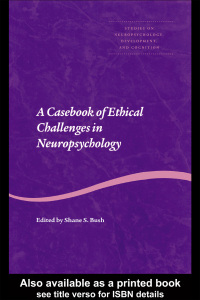 Imagen de portada: A Casebook of Ethical Challenges in Neuropsychology 1st edition 9789026519741