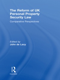 Imagen de portada: The Reform of UK Personal Property Security Law 1st edition 9780415631549