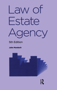 Imagen de portada: Law of Estate Agency 5th edition 9780728205598