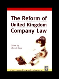 Cover image: Reform of UK Company Law 1st edition 9781859416938