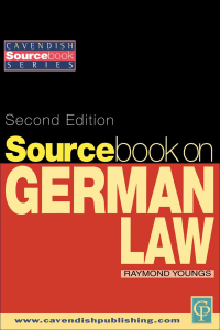 Cover image: Sourcebook on German Law 1st edition 9781138175198