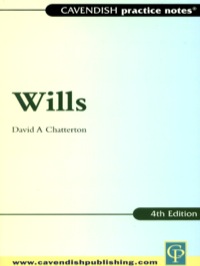 Immagine di copertina: Practice Notes on Wills 1st edition 9781859416631