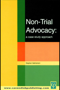 Cover image: Non-Trial Advocacy 1st edition 9781859416129