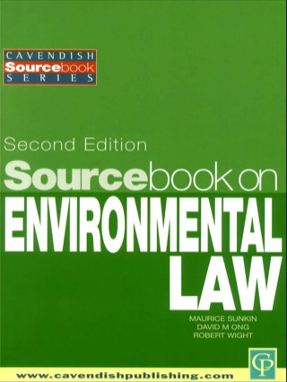 Cover image: Sourcebook on Environmental Law 1st edition 9781859415863