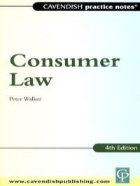 Cover image: Practice Notes on Consumer Law 1st edition 9781859415733
