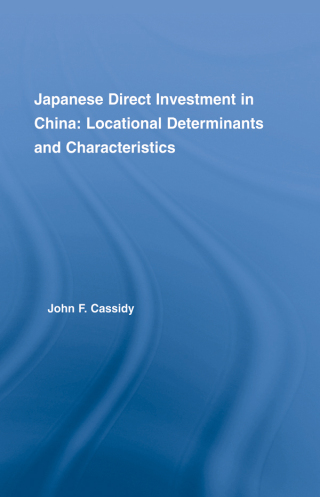 Cover image: Japanese Direct Investment in China 1st edition 9780415935500