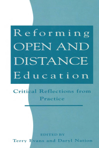 Cover image: Reforming Open and Distance Education 1st edition 9780749408220