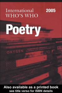 Imagen de portada: International Who's Who in Poetry 2005 13th edition 9781857432695