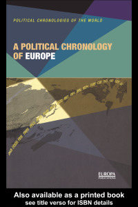 صورة الغلاف: A Political Chronology of Europe 1st edition 9781857431131