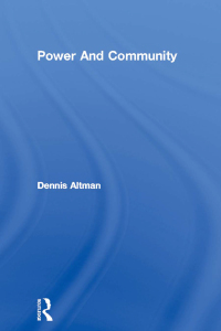 Cover image: Power And Community 1st edition 9781857289787