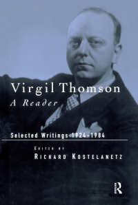 Cover image: Virgil Thomson 1st edition 9780415937955