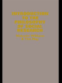 Titelbild: An Introduction To The Philosophy Of Social Research 1st edition 9781138159334