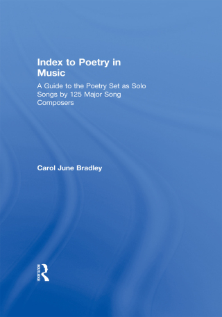 Cover image: Index to Poetry in Music 1st edition 9780415943024