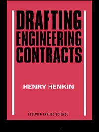 Imagen de portada: Drafting Engineering Contracts 1st edition 9781851662234
