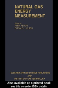 صورة الغلاف: Natural Gas Energy Measurement 1st edition 9781851661527