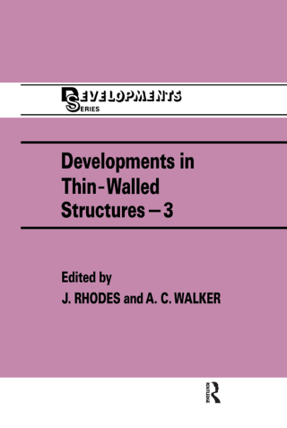 Cover image: Developments in Thin-Walled Structures - 3 1st edition 9781851660766