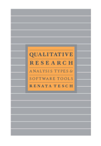 表紙画像: Qualitative Research: Analysis Types & Tools 1st edition 9781138996991