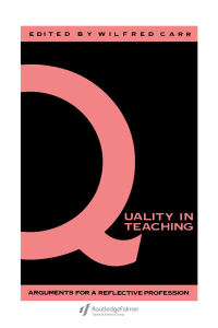 Imagen de portada: Quality In Teaching 1st edition 9781850005476