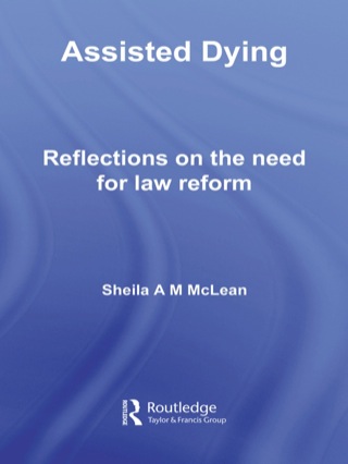 Cover image: Assisted Dying 1st edition 9781844720545
