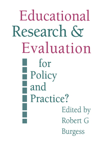 Titelbild: Education Research and Evaluation: For Policy and Practice? 1st edition 9780750701884
