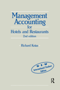 Cover image: Management Accounting for Hotels and Restaurants 1st edition 9781138143166