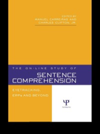 Omslagafbeelding: The On-line Study of Sentence Comprehension 1st edition 9780415655781