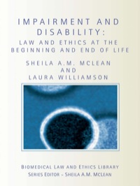 Omslagafbeelding: Impairment and Disability 1st edition 9781844720408