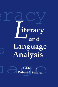صورة الغلاف: Literacy and Language Analysis 1st edition 9780805809206