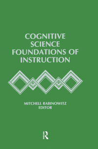 Imagen de portada: Cognitive Science Foundations of Instruction 1st edition 9781138971011