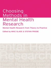 Cover image: Choosing Methods in Mental Health Research 1st edition 9781583918449