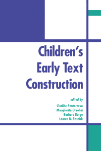 Imagen de portada: Children's Early Text Construction 1st edition 9780805815047