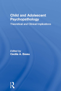 Cover image: Child and Adolescent Psychopathology 1st edition 9781138871908