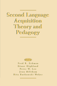 Cover image: Second Language Acquisition Theory and Pedagogy 1st edition 9781138839977