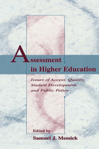 Cover image: Assessment in Higher Education 1st edition 9781138987616