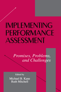 Imagen de portada: Implementing Performance Assessment 1st edition 9780805821314