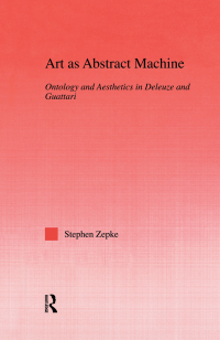 Omslagafbeelding: Art as Abstract Machine 1st edition 9780415971553