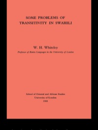 Imagen de portada: Some Problems of Transitivity in Swahili 1st edition 9780901877796