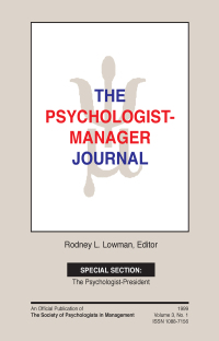Omslagafbeelding: The Psychologist-Manager Journal 1st edition 9780805894783