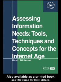 Imagen de portada: Assessing Information Needs 1st edition 9780851424330