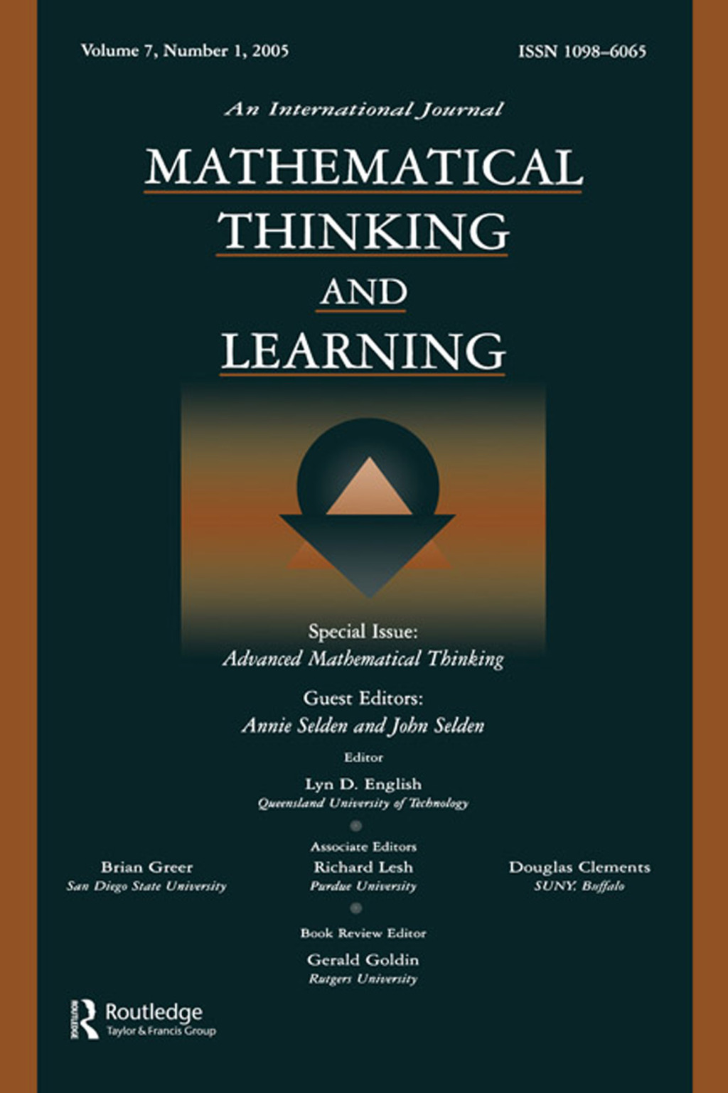 Advanced Mathematical Thinking A Special Issue of Mathematical Thinking and Learning 1st Edition
