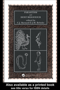 Cover image: Parasitism and Host Behaviour 1st edition 9780850664980